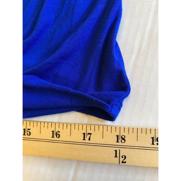 Cupio Womens Long Sleeve Draped Twist Knot Front Top Size M Royal Blue Romantic - Picture 8 of 8